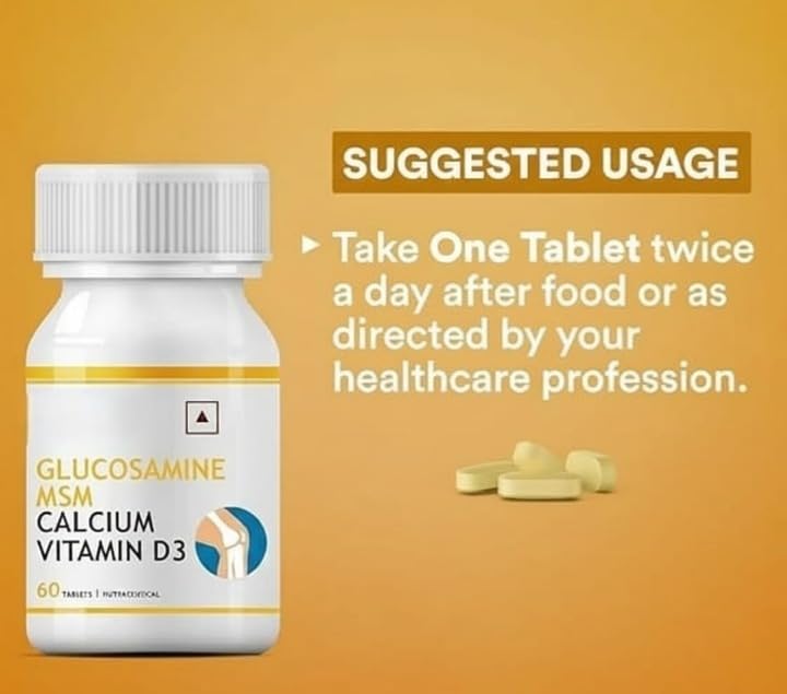Glucosamine Tablets with MSM Calcium & Vitamin D3 60 Tablets L43179