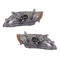 Clear Lens Chrome Housing Projector Headlight Pair Y7091