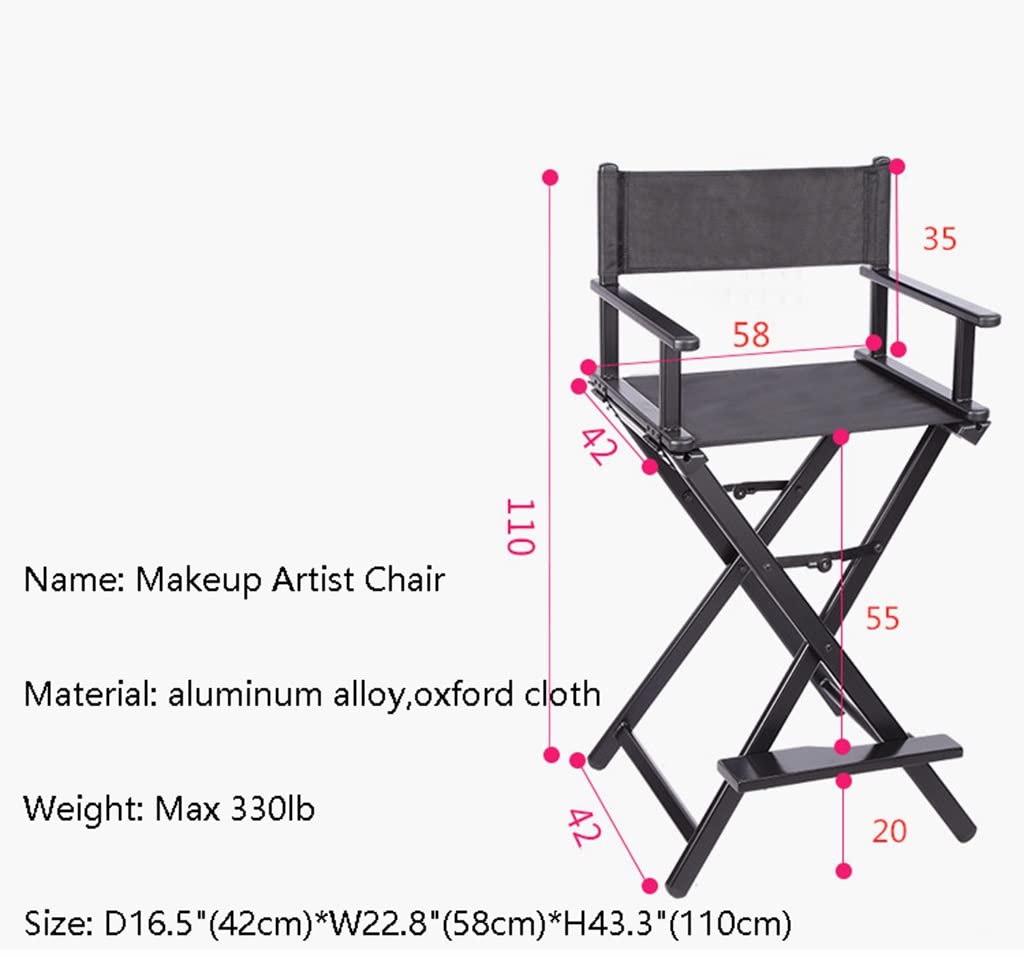 Pink Folding Aluminum Makeup Artist Chair U6287