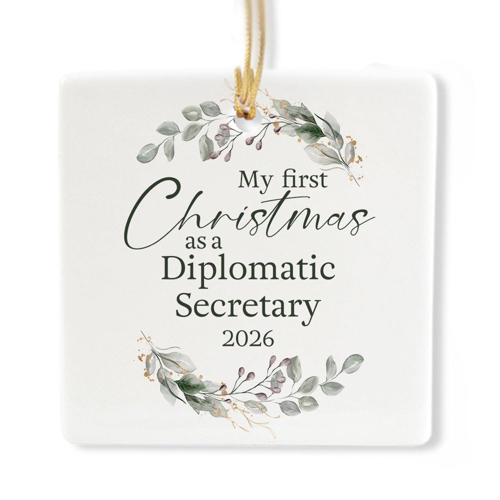 Ceramic 3-inch Square-Shaped Ornament D11737