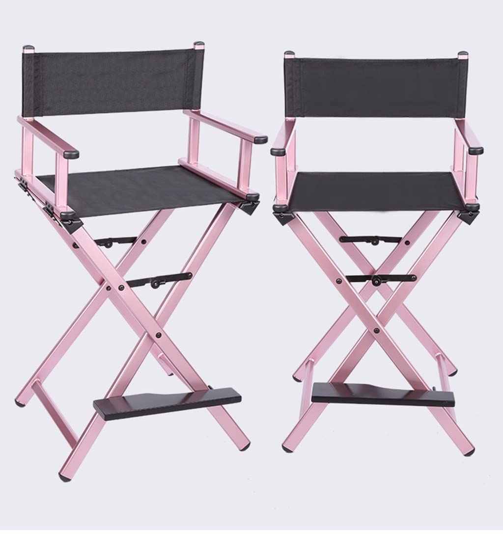 Pink Folding Aluminum Makeup Artist Chair U6287