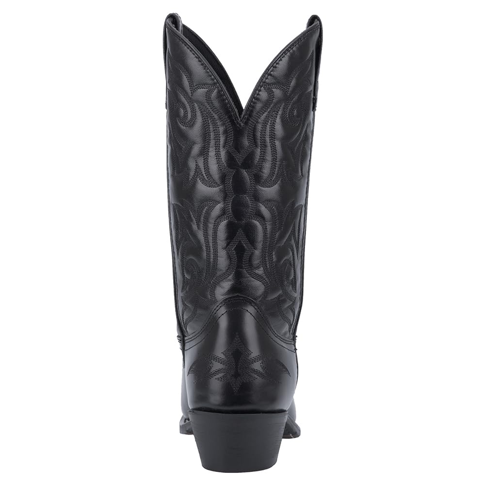 Black Mid Calf Pull On Boots X293
