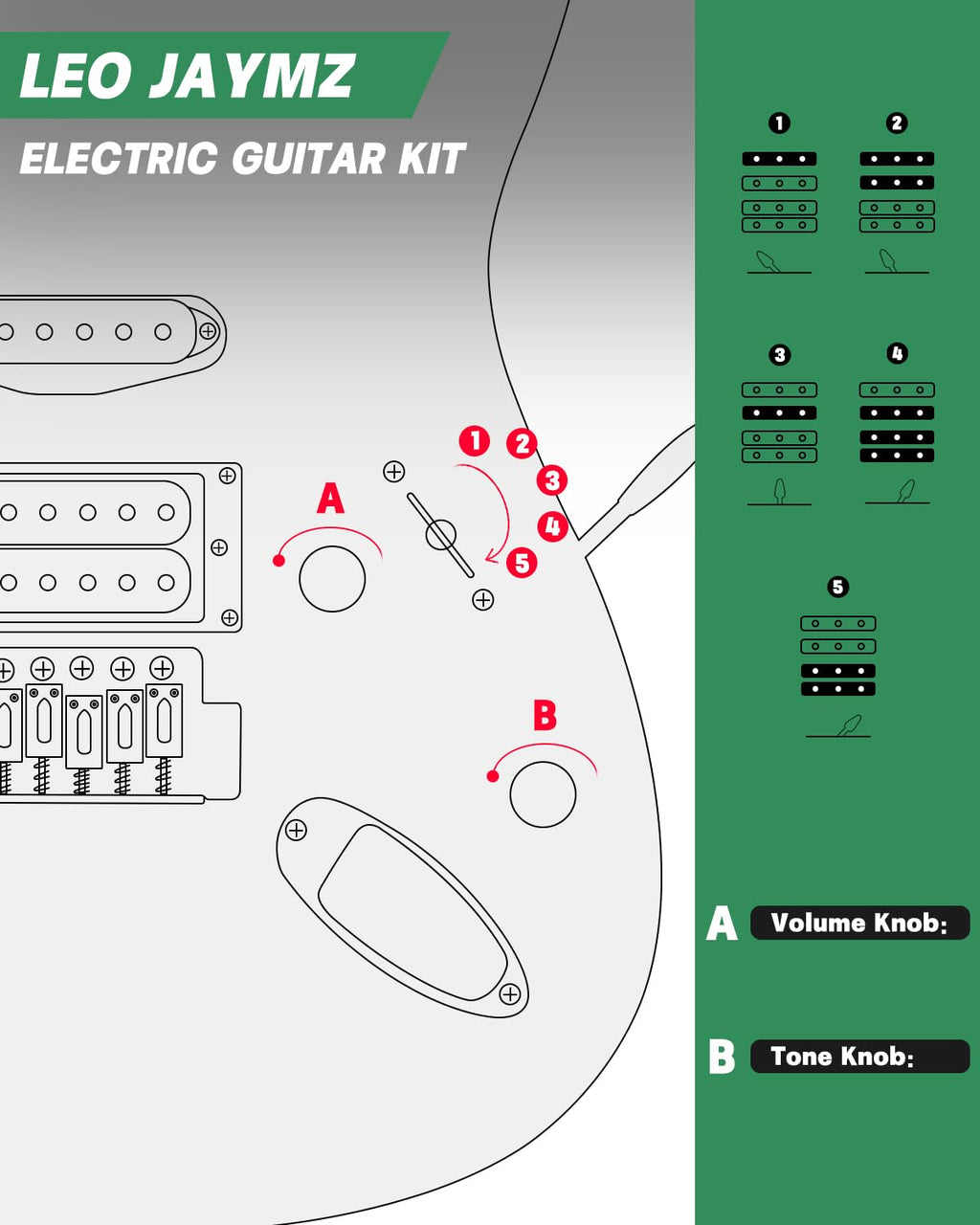 39" Full Size SSH Electric Guitar Starter Kit with Amp N116192
