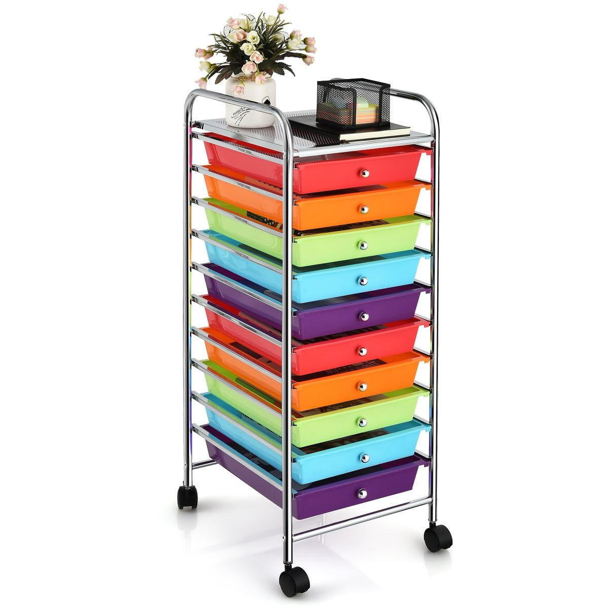 10 Drawer Rolling Storage Cart Z711