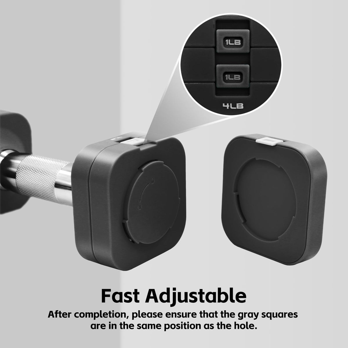 Adjustable Dumbbell Set of 2, 20 LB O709