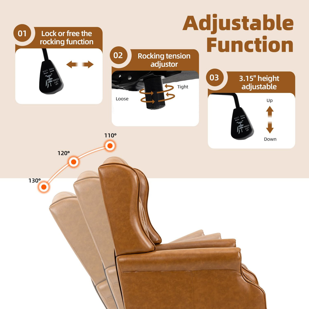 Brown Ergonomic Office Chair N2870
