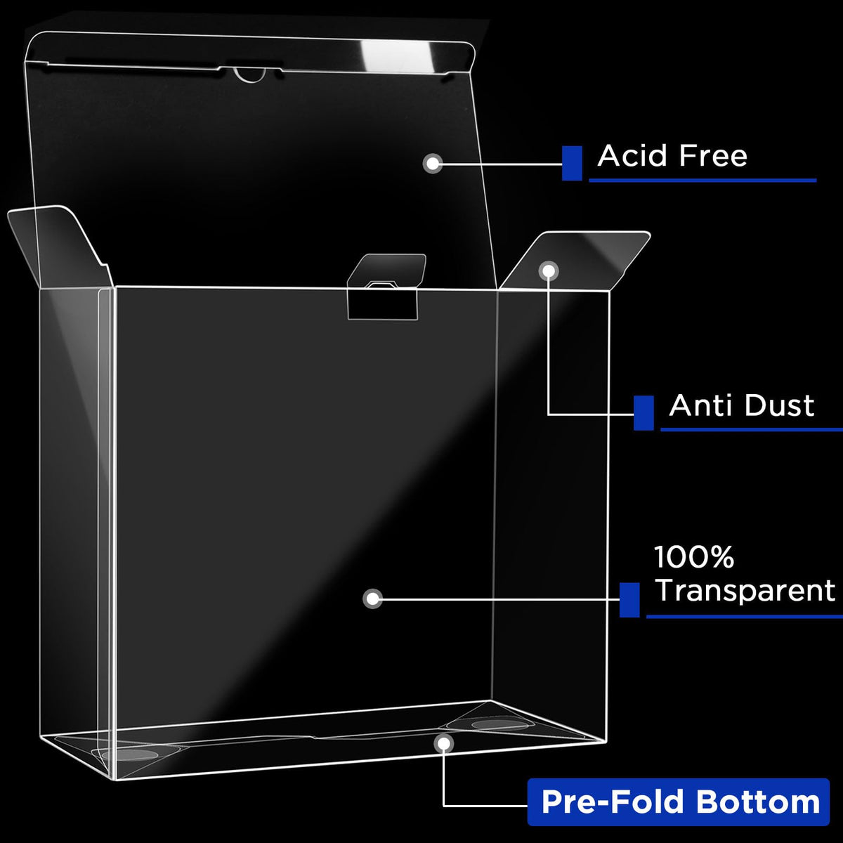 4 Packs Transparent Easy to Fold Protector Case A330