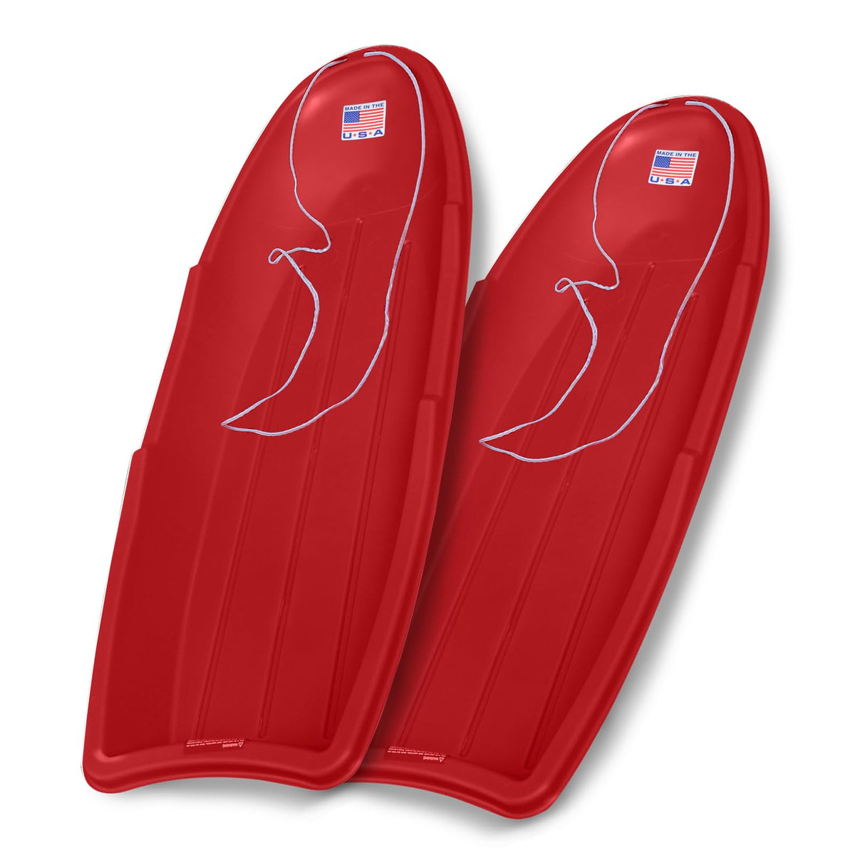 Red 48 Inch Plastic Toboggan Snow Sled O986
