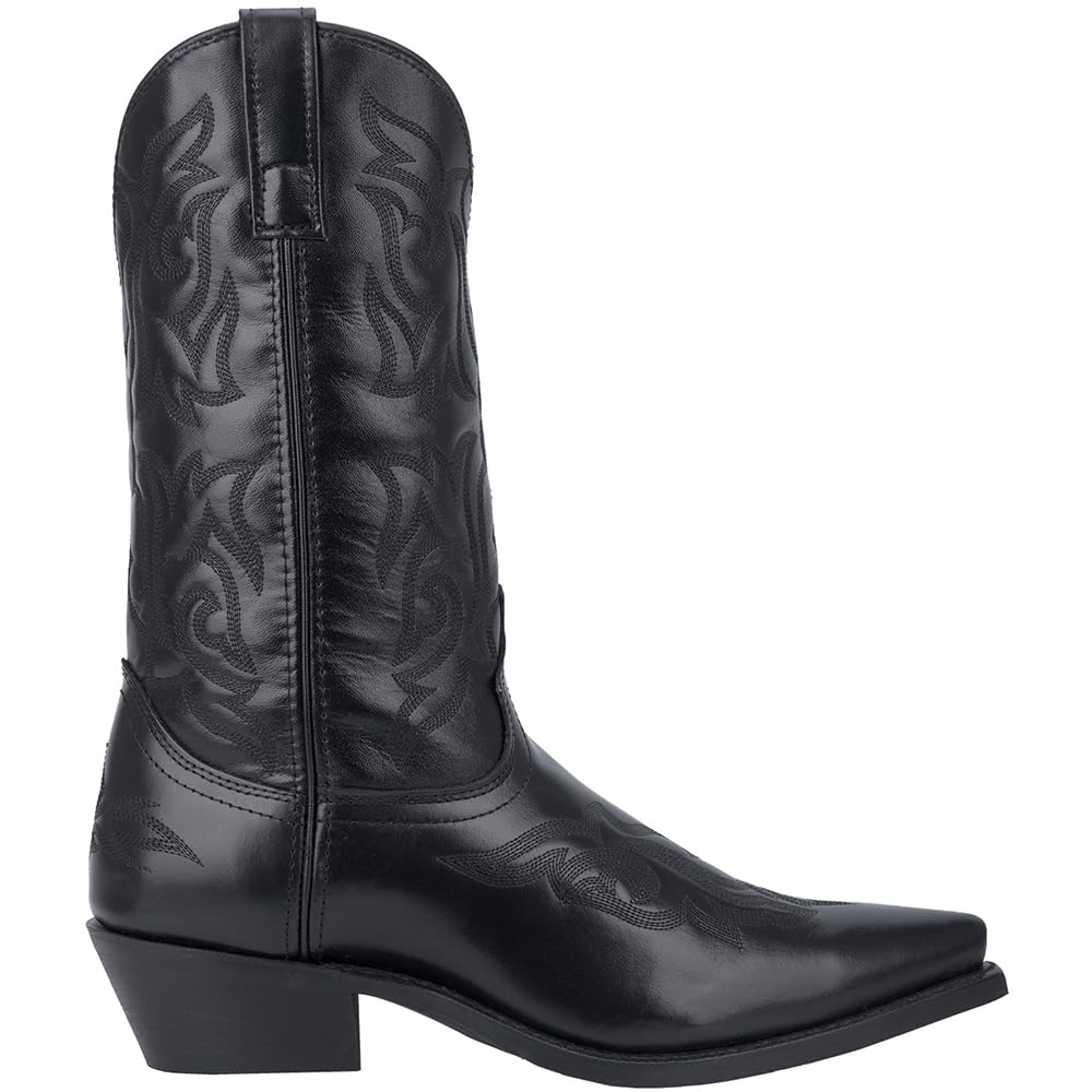 Black Mid Calf Pull On Boots X293