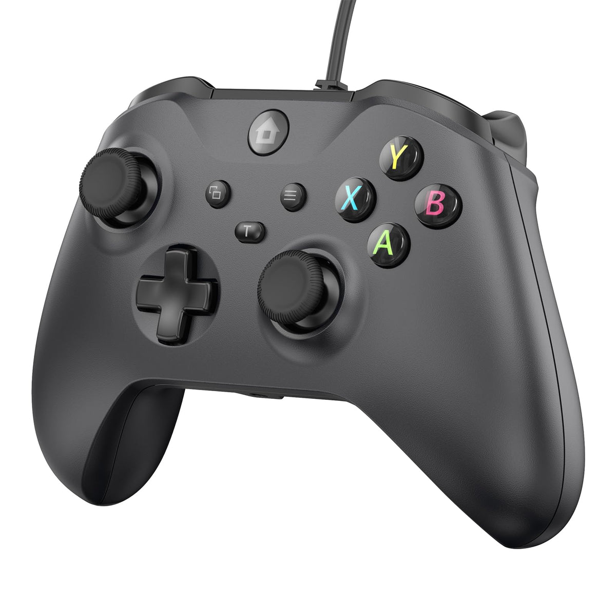 Wired Controller with 3.5mm Audio Jack Dual Vibration Black T7402