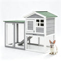 48" 2-Story Wooden Rabbit Hutch with Ramp Y607052