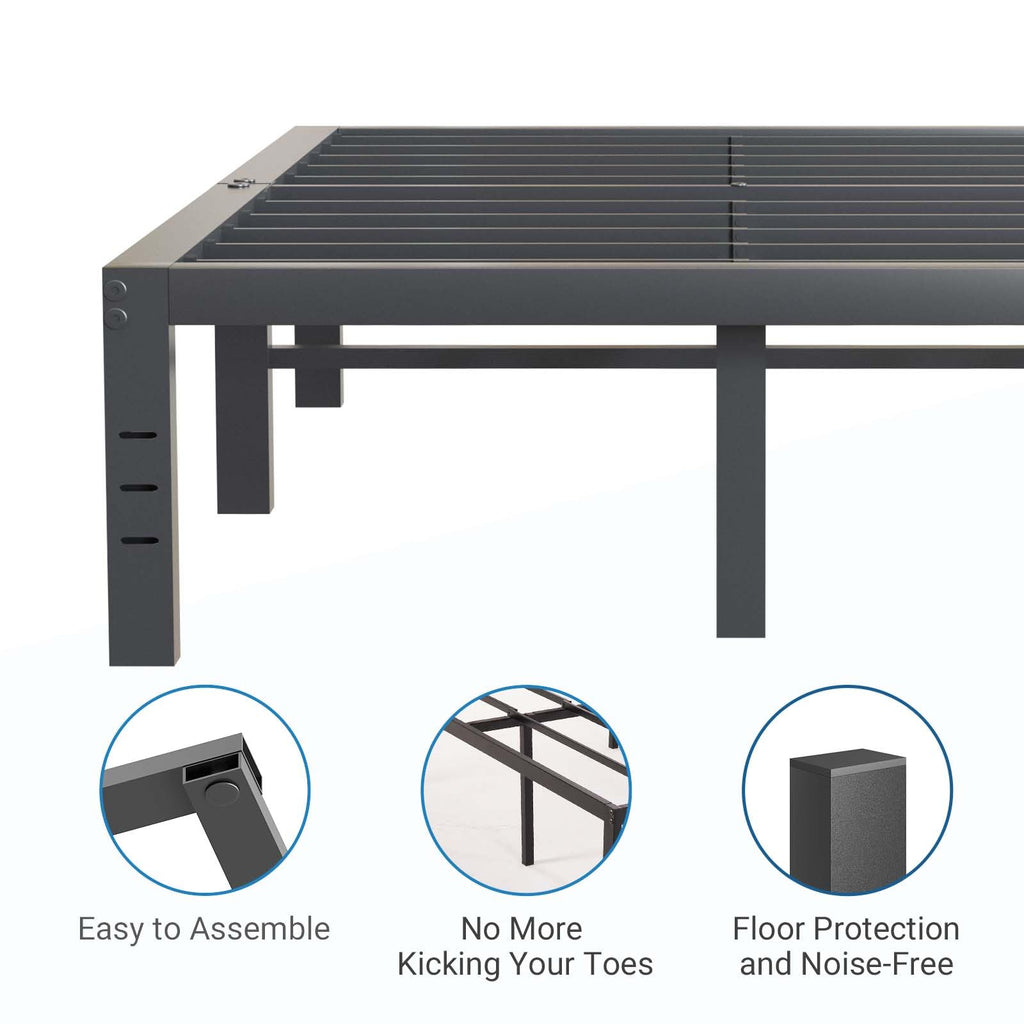 Queen Size 18 Inch Metal Platform Bed Frame Q1764