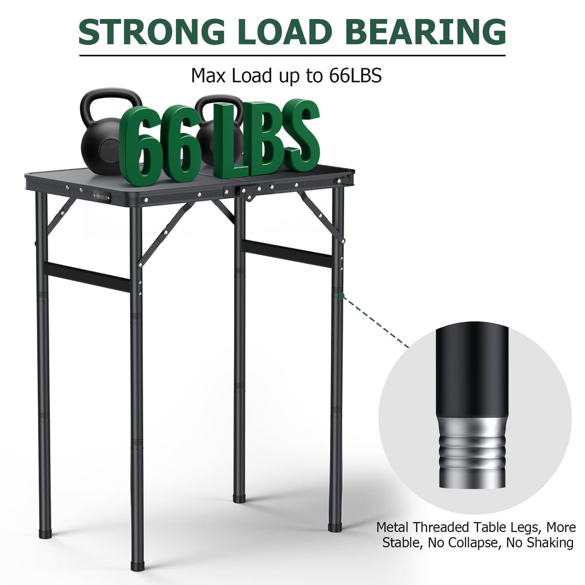 Folding Camping Table 3 Adjustable Height K27633