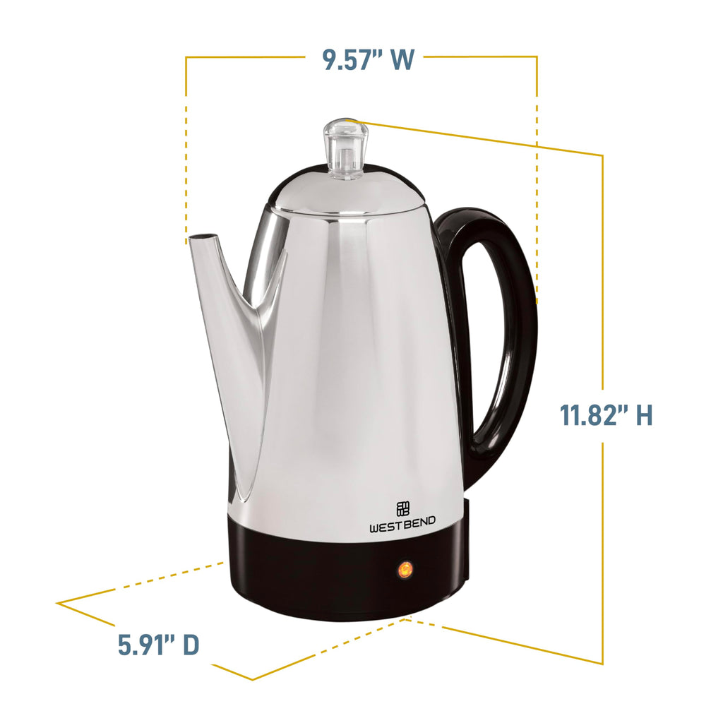 12-Cup Stainless Steel Electric Percolator Coffee Maker E144862