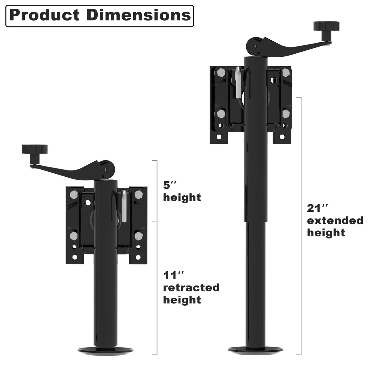 Swivel Bolt-on Trailer Jack, 10" Vertical Movement, 1000 lbs Y897
