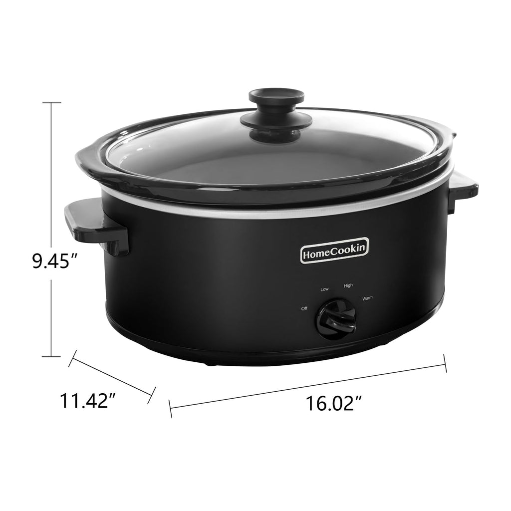 7 Quart Oval Manual Slow Cooker with 3 Cooking Settings J238