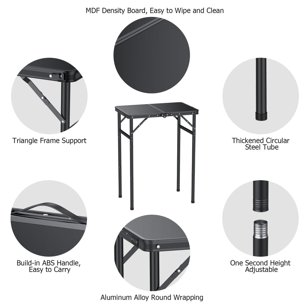 Folding Camping Table 3 Adjustable Height K27633