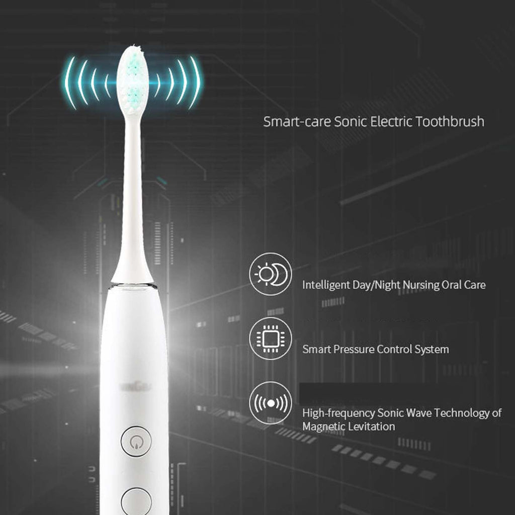 Sonic Electric Toothbrush, 5 Modes, 2-Minute Timer, 4 Brush Heads W684