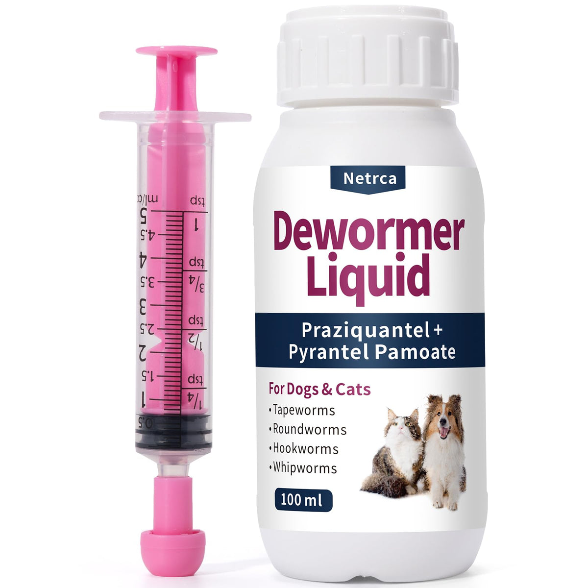 Dewormer Liquid for Dogs & Cats, 100ml W421688