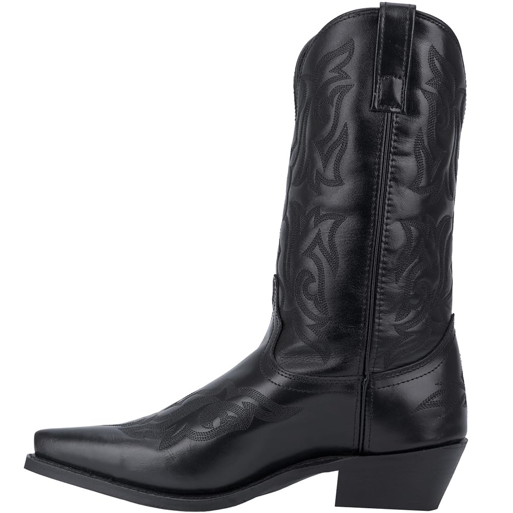 Black Mid Calf Pull On Boots X293