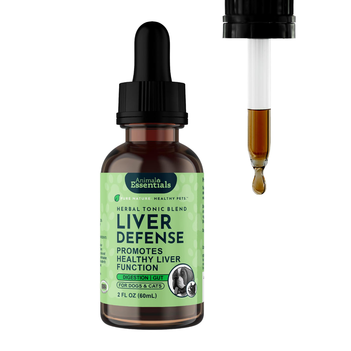 Liquid Liver Support Supplement for Dogs & Cats 2 Fl Oz J666