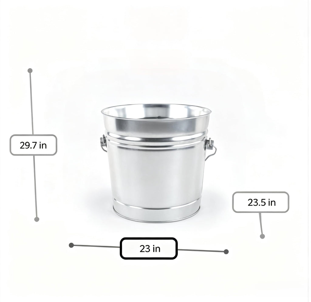 6 Gallon Galvanized Steel Storage Can with Locking Lid R3127