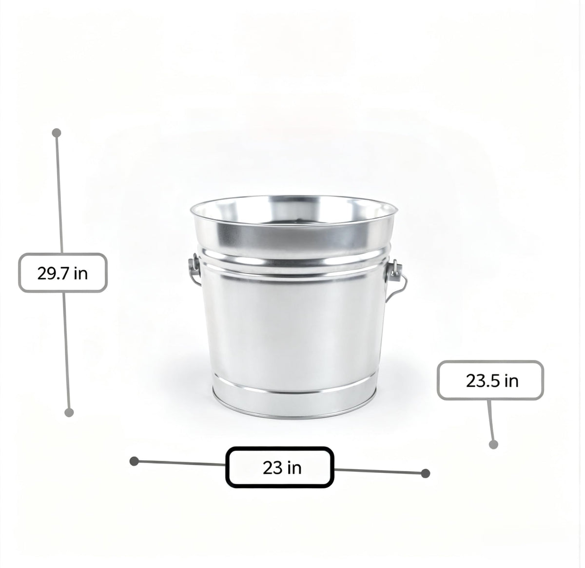 6 Gallon Galvanized Steel Storage Can with Locking Lid R3127