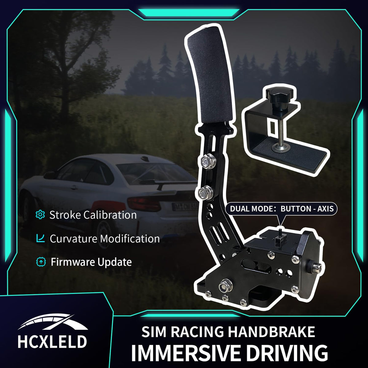 Sim Racing Handbrake with Table Clamp Q195