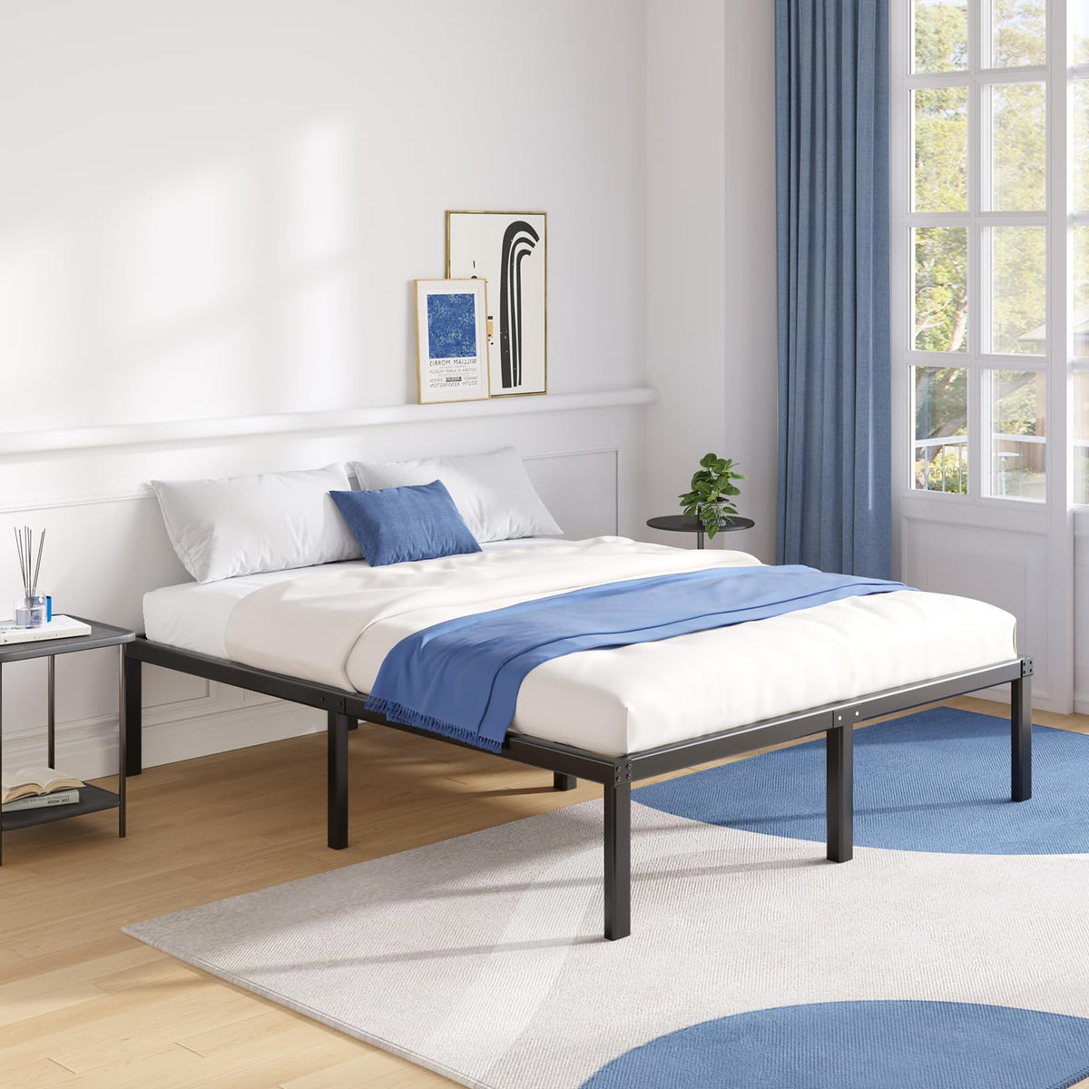 Queen Size 18 Inch Metal Platform Bed Frame Q1764