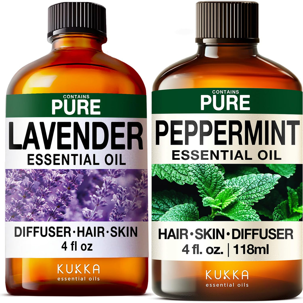 Lavender & Peppermint Essential Oil Set 2x4 fl oz J192