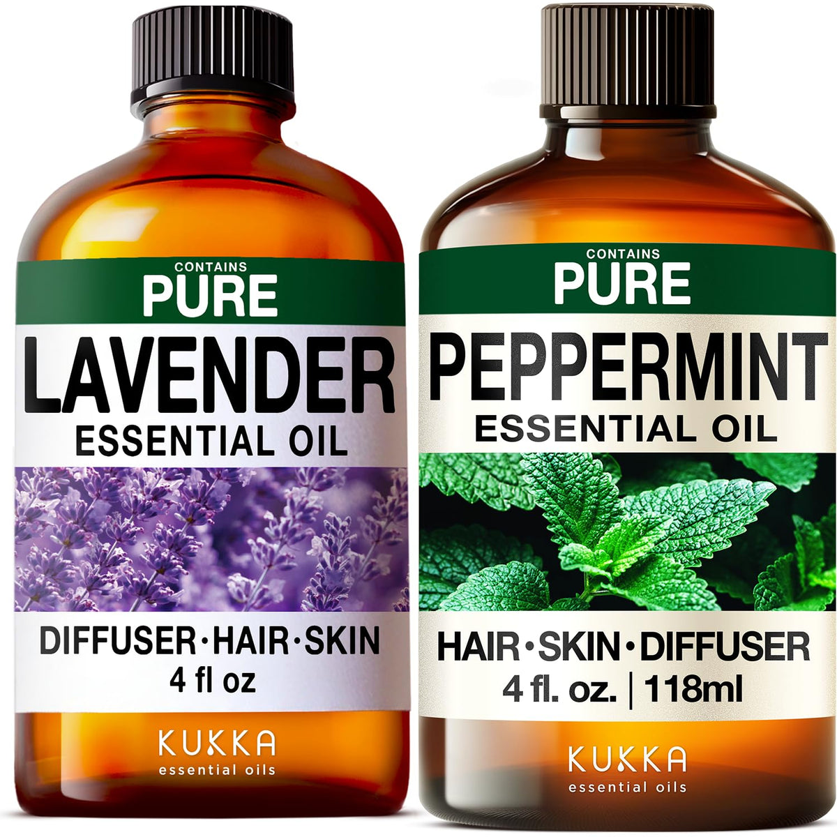 Lavender & Peppermint Essential Oil Set 2x4 fl oz J192