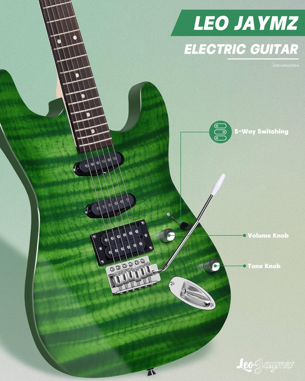 39" Full Size SSH Electric Guitar Starter Kit with Amp N116192