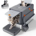 Stainless Steel Enclosed Cat Litter Box with Lid S574