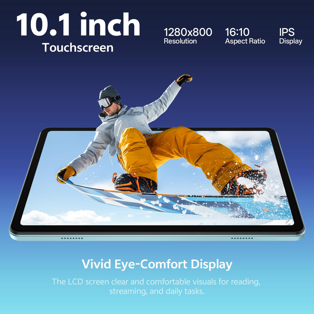 Android Tablet 10 Inch 20GB RAM 32GB Storage Blue X15024