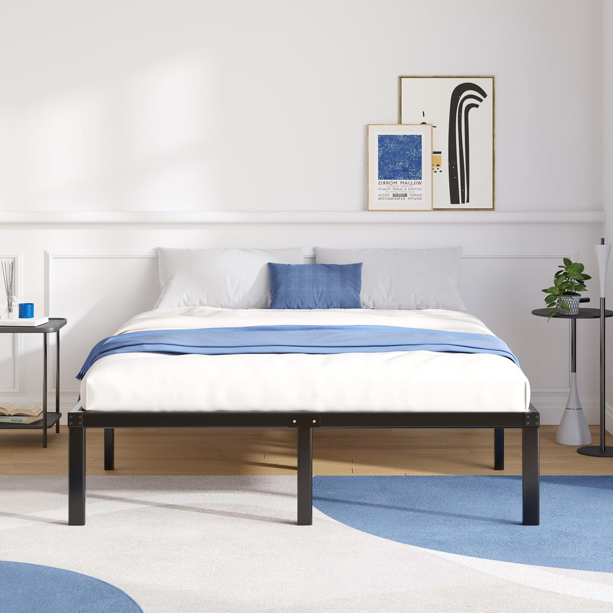 Queen Size 18 Inch Metal Platform Bed Frame Q1764