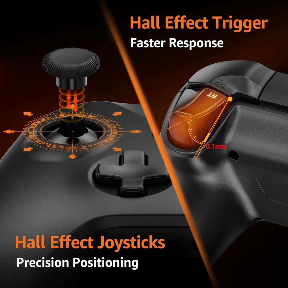 Wired Controller with 3.5mm Audio Jack Dual Vibration Black T7402