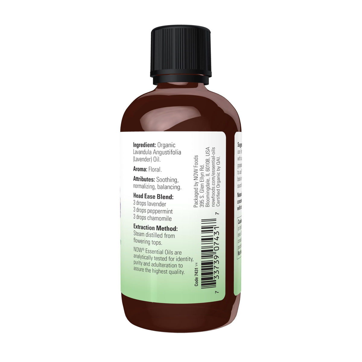 Organic Lavender Steam Distilled Essential Oil 4 fl. oz I14317