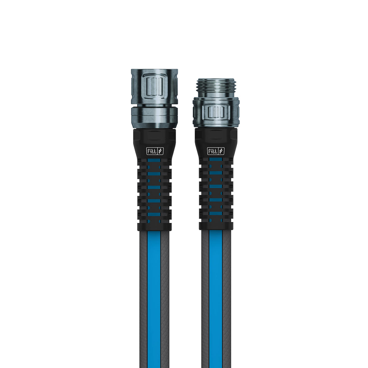 Lightweight Flexible Kink-Free Flat Garden Hose, Grey and Blue, 100-Feet x 3/4-Inch O851