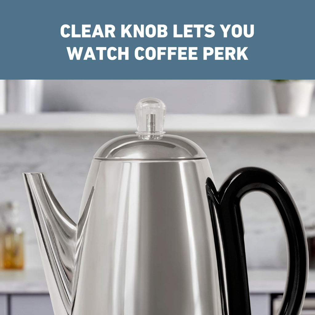 12-Cup Stainless Steel Electric Percolator Coffee Maker E144862