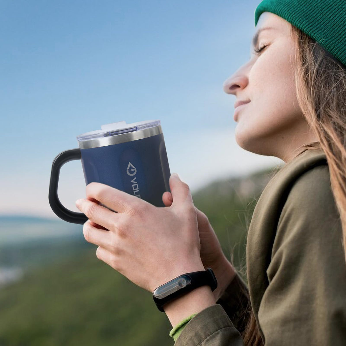 16 oz Stainless Steel Insulated Travel Mug Tumbler H846407
