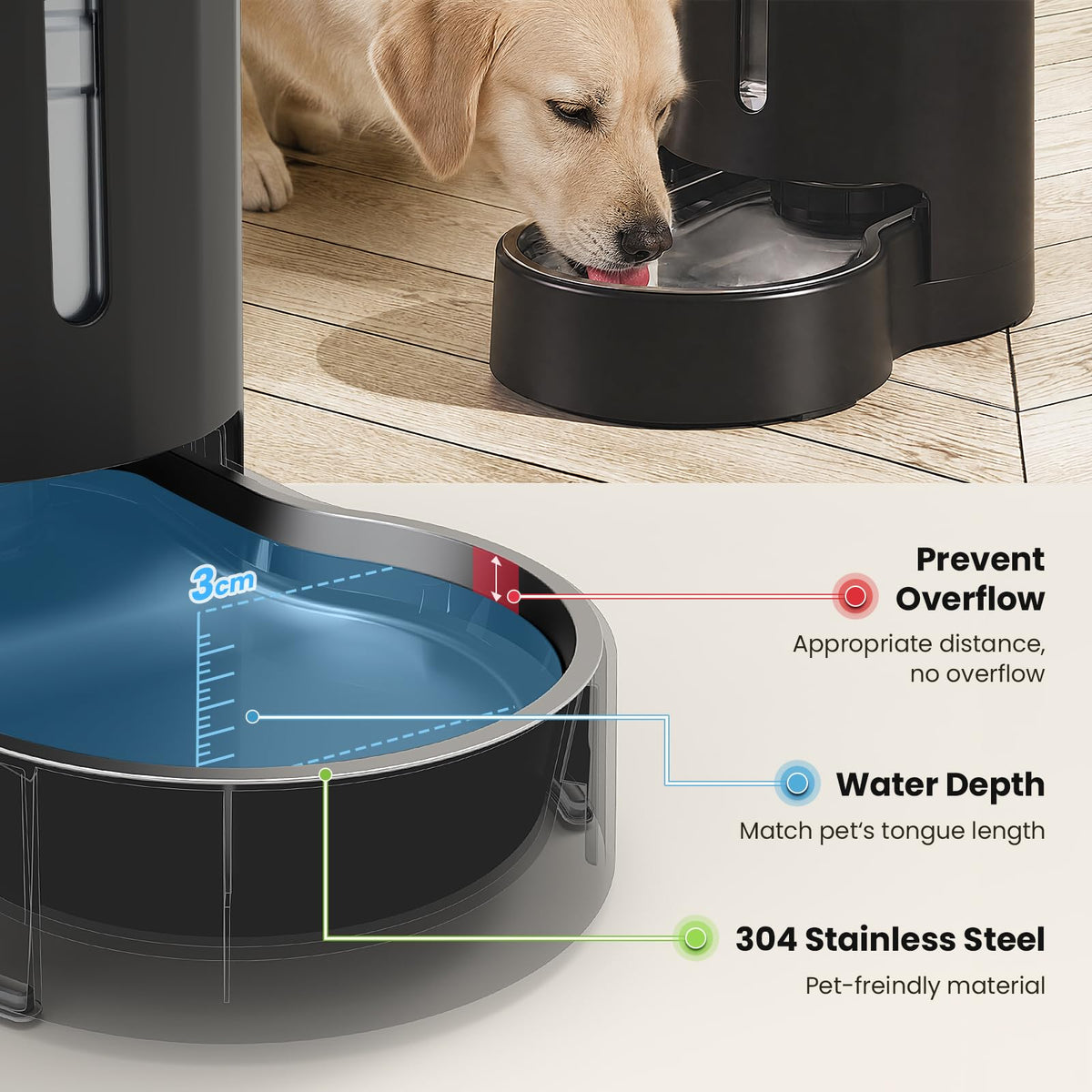 Gravity Dog Water Bowl Dispenser 8L Black O470
