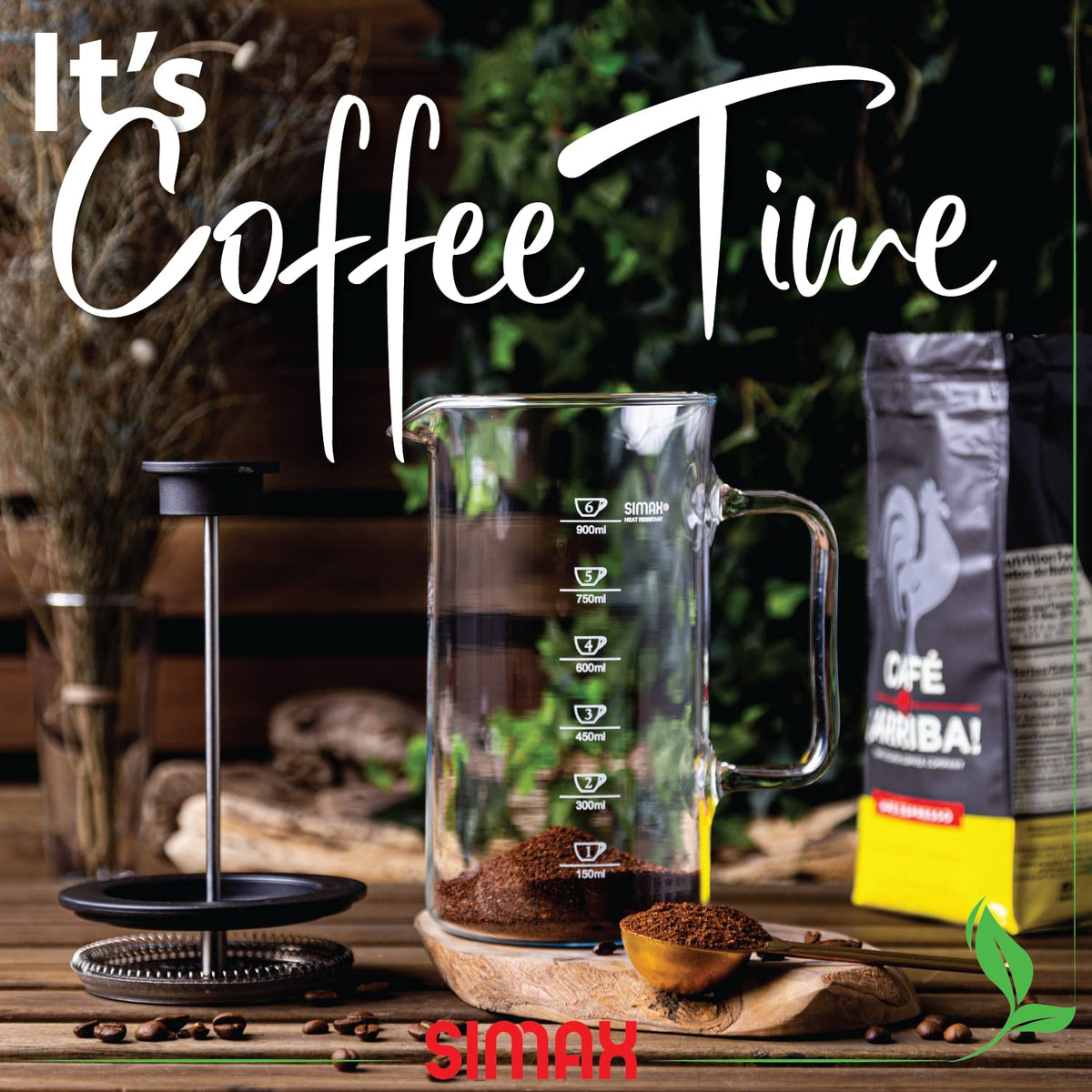 1 Liter Dishwasher Safe Borosilicate Glass French Press M77167