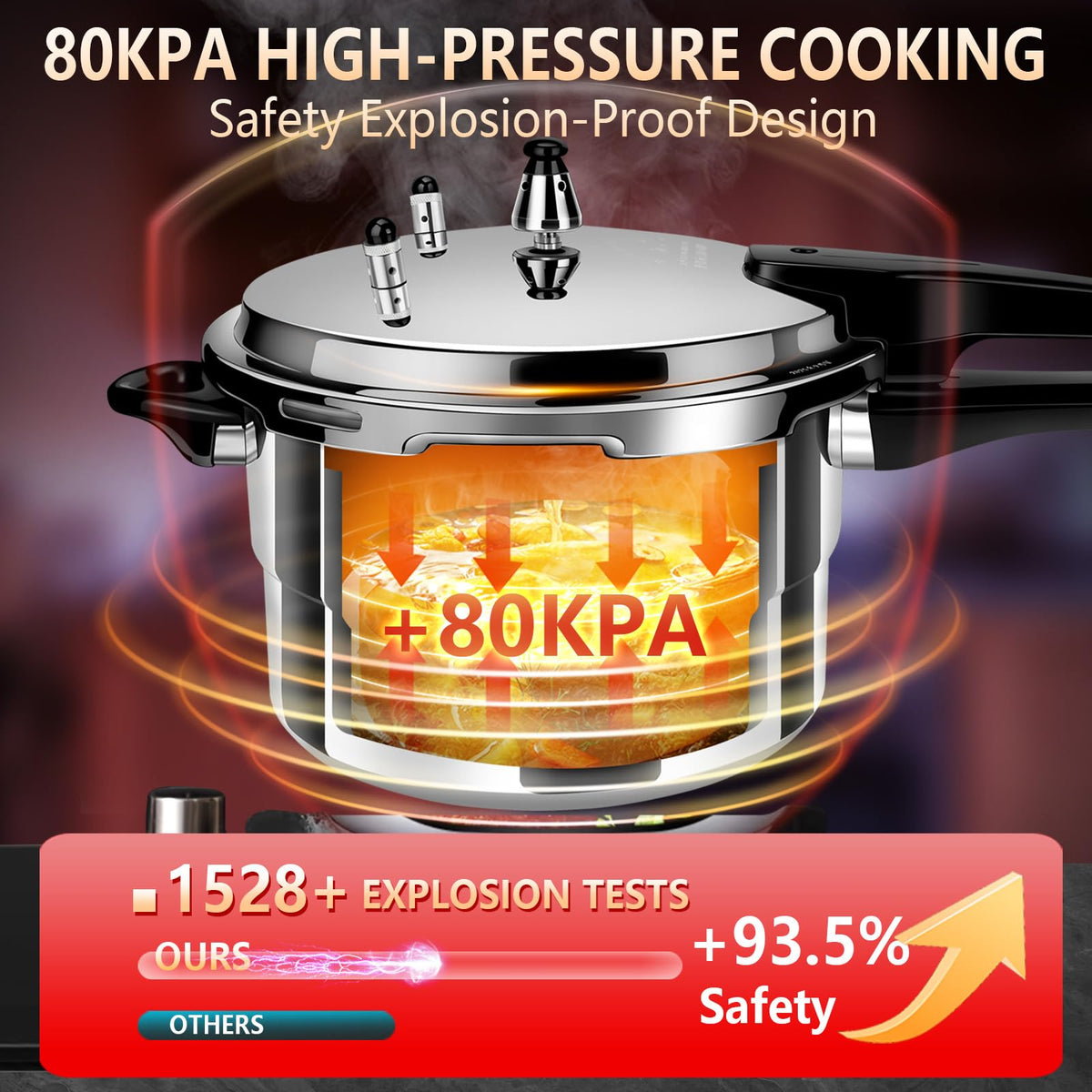 Aluminum 4.22Qt Pressure Cooker I754