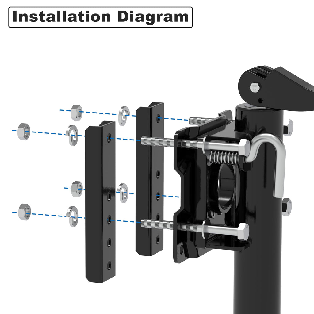 Swivel Bolt-on Trailer Jack, 10" Vertical Movement, 1000 lbs Y897