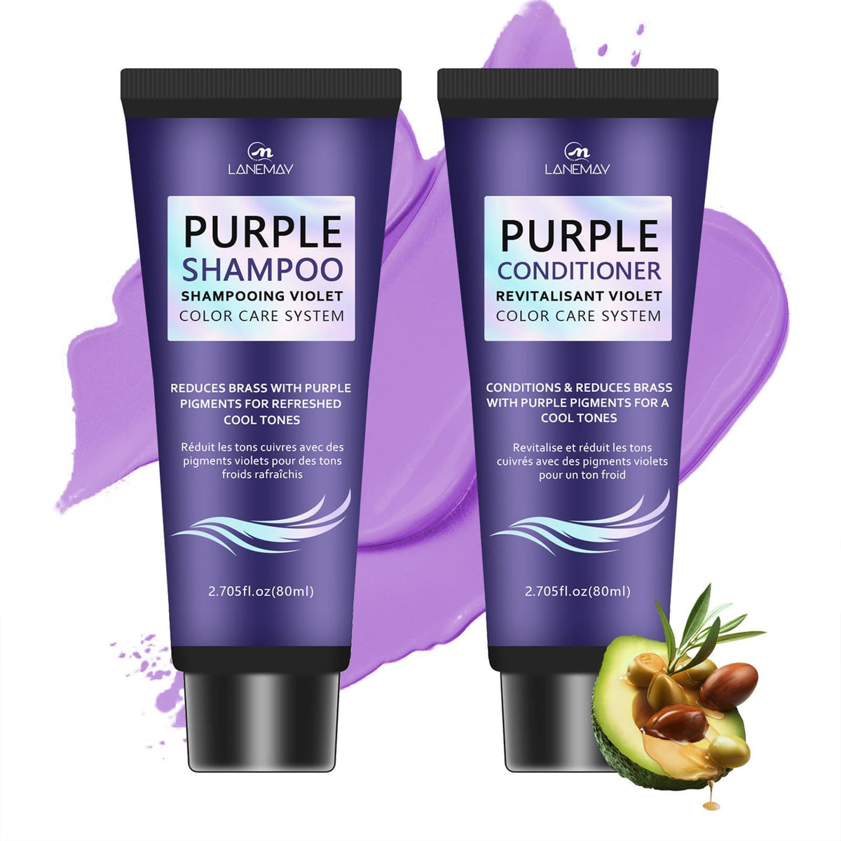 SLS Free Unscented Brass Reducing Shampoo and Conditioner Set 5.29 oz 2 Piece V7917