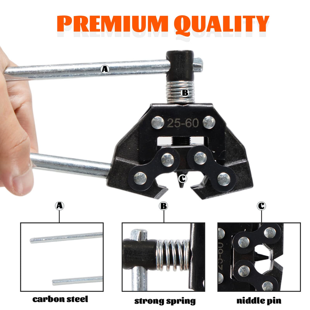 Roller Chain Breaker Cutter Puller Tool Kit #25-60 Chains G530117