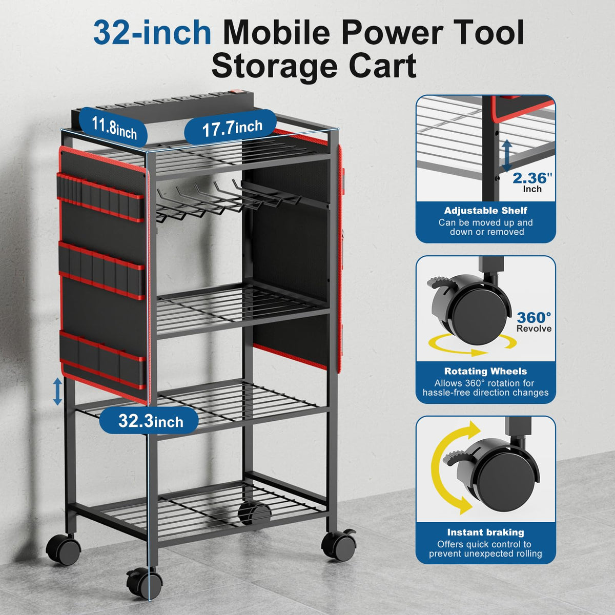 Rolling Tool Organizer Cart P815