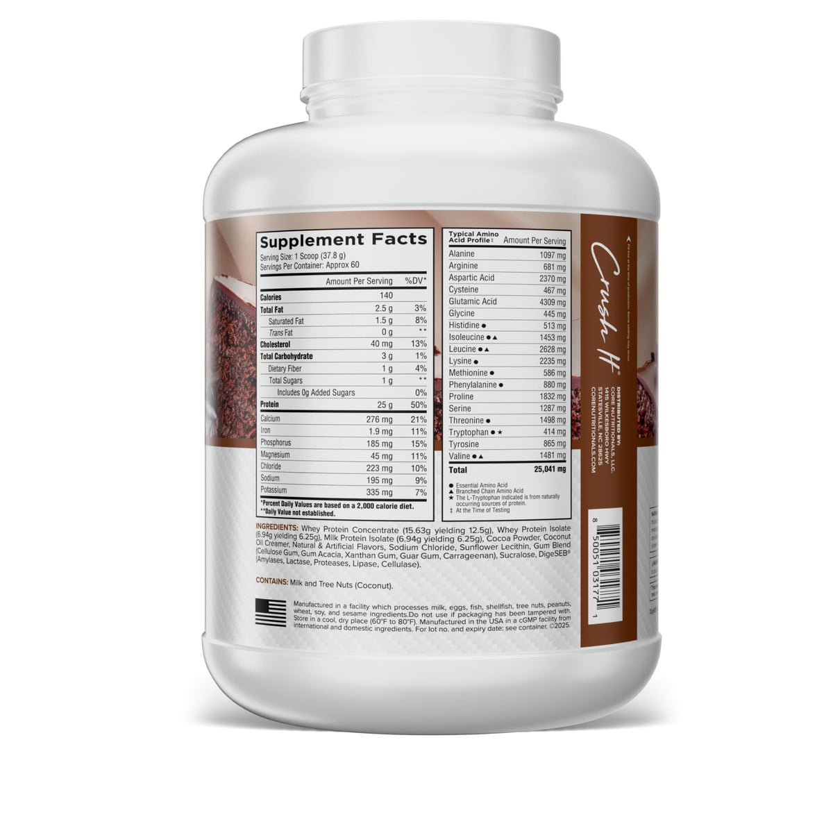 Whey Protein Blend with MCTs & Digestive Enzymes 60 Servings P704