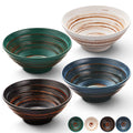 Multicolor Ceramic Ramen Bowl Set of 4 E49595