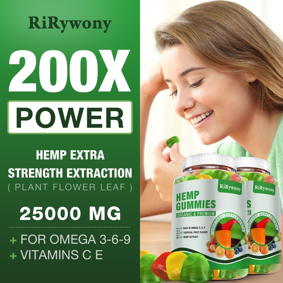 Hemp Gummies 3 Packs 240 Counts T312763